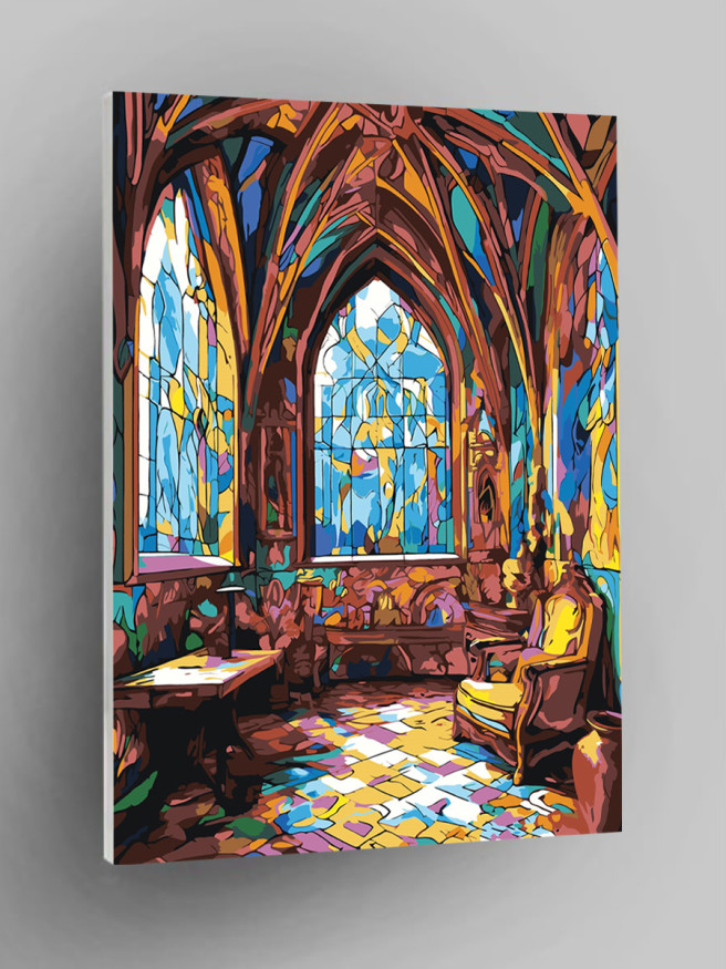 Картина по номерам &amp;quot;Разноцветная комната&amp;quot;