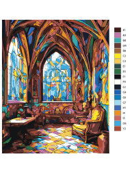 Картина по номерам &amp;quot;Разноцветная комната&amp;quot;