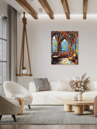 Картина по номерам &amp;quot;Разноцветная комната&amp;quot;