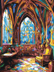 Картина по номерам &amp;quot;Разноцветная комната&amp;quot;