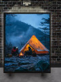 Постер на холсте &amp;quot;Ночь у костра в горах&amp;quot;