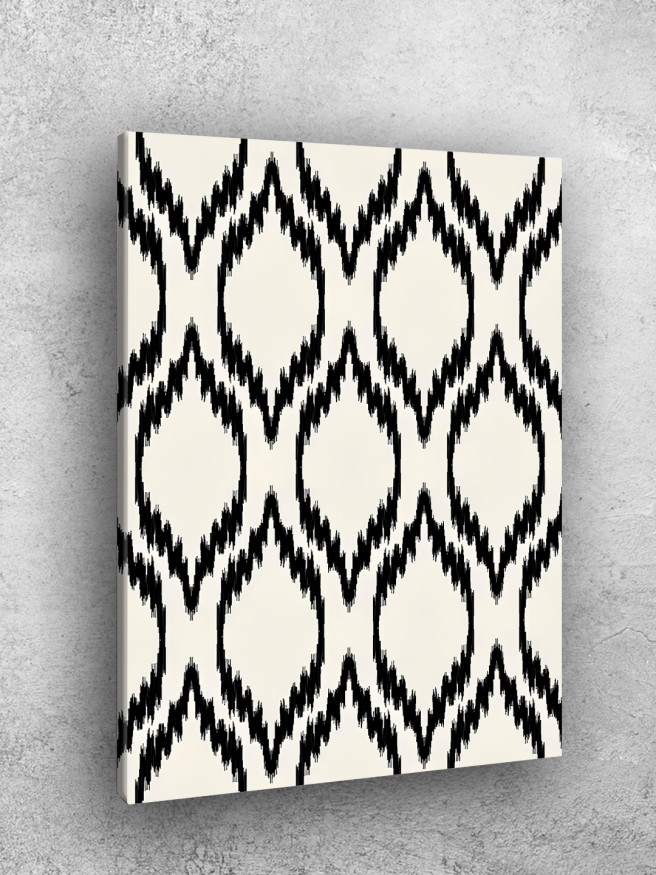 Holstga bosilgan poster &amp;quot;Qora sharqona naqsh&amp;quot;