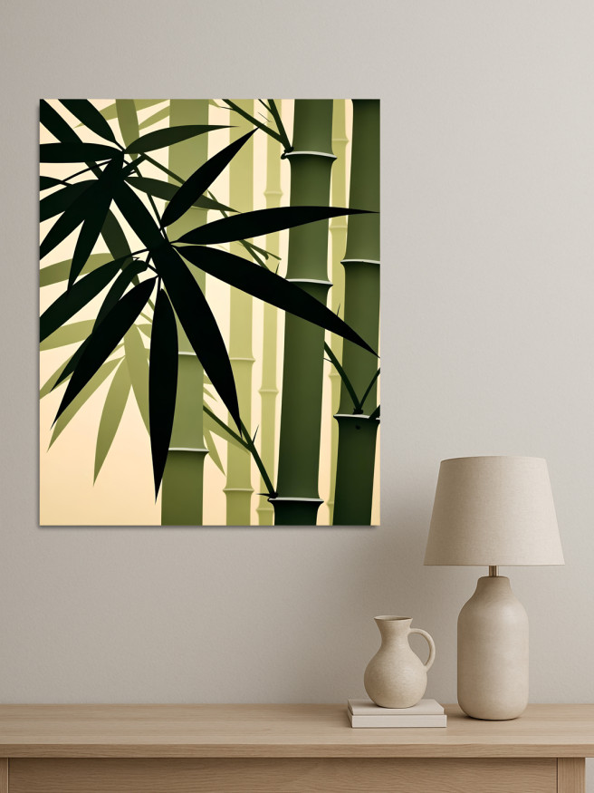 Holstga bosilgan poster &amp;quot;Quyoshda bambukzor&amp;quot;