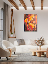 Картина по номерам &amp;quot;Влюблённые с розой&amp;quot;