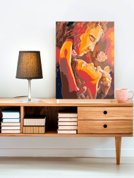 Картина по номерам &amp;quot;Влюблённые с розой&amp;quot;