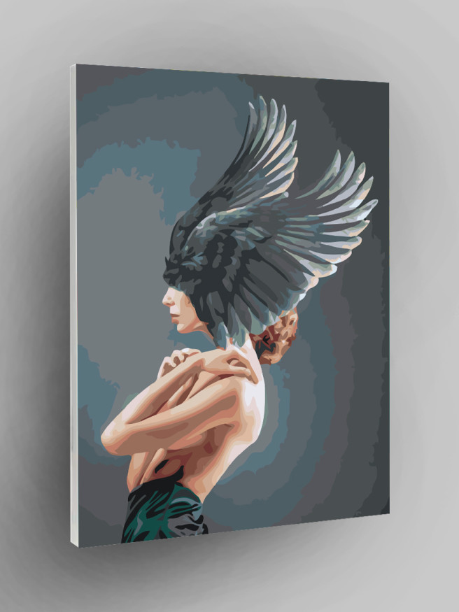 Картина по номерам &amp;quot;Крылья на голове&amp;quot;