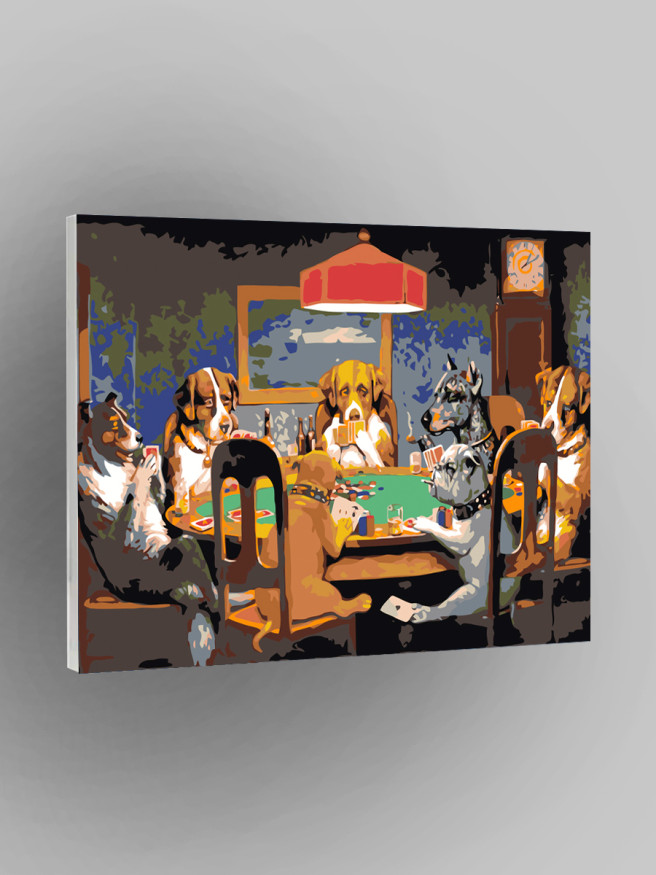 Raqamlar bo&amp;#039;yicha rasm &amp;quot;Poker stoli atrofidagi kuchuklar&amp;quot;