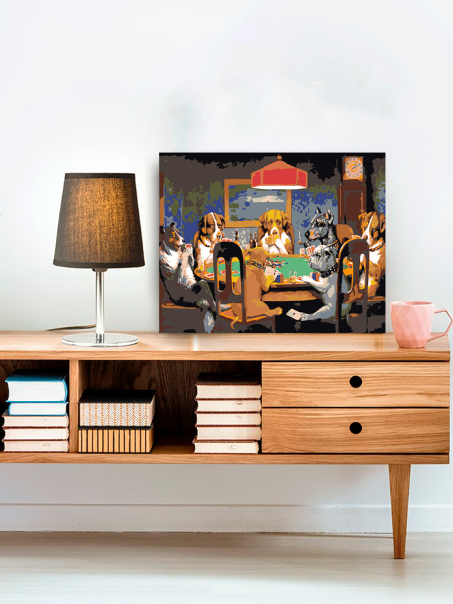 Raqamlar bo&amp;#039;yicha rasm &amp;quot;Poker stoli atrofidagi kuchuklar&amp;quot;