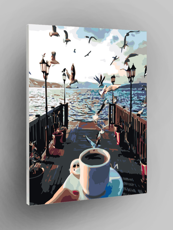 Raqamlar bo&amp;#039;yicha rasm &amp;quot;Dengiz bo&amp;#039;yidagi chaykalar&amp;quot;