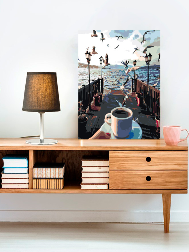 Raqamlar bo&amp;#039;yicha rasm &amp;quot;Dengiz bo&amp;#039;yidagi chaykalar&amp;quot;