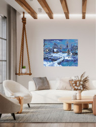 Raqamlar bo&#039;yicha rasm &quot;Qorli tun&quot;