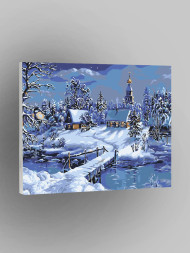 Raqamlar bo&#039;yicha rasm &quot;Qorli tun&quot;