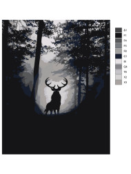 Raqamlar bo'yicha rasm "Kiyik"