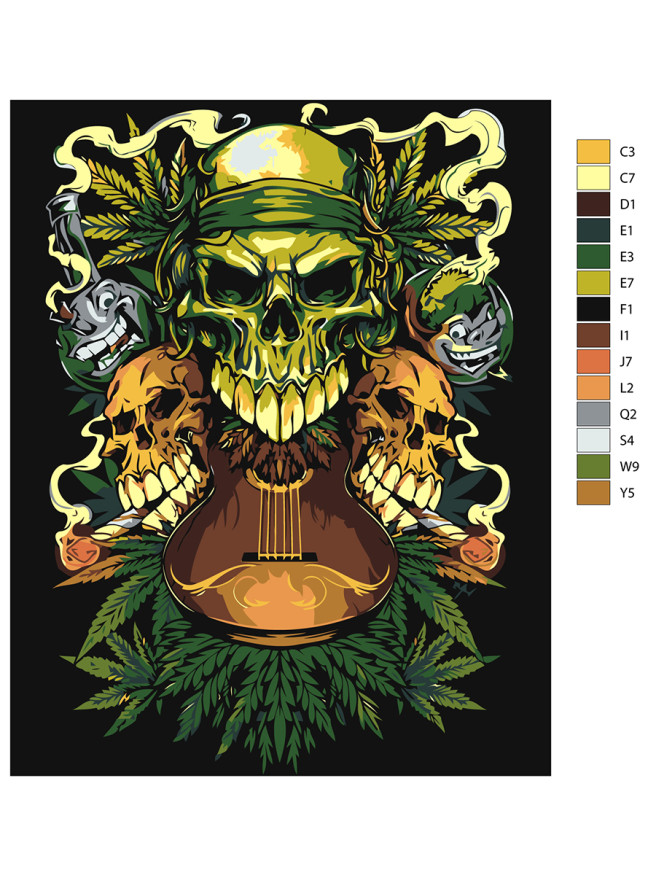Raqamlar bo&amp;#039;yicha rasm &amp;quot;Uchta bosh suyagi&amp;quot;