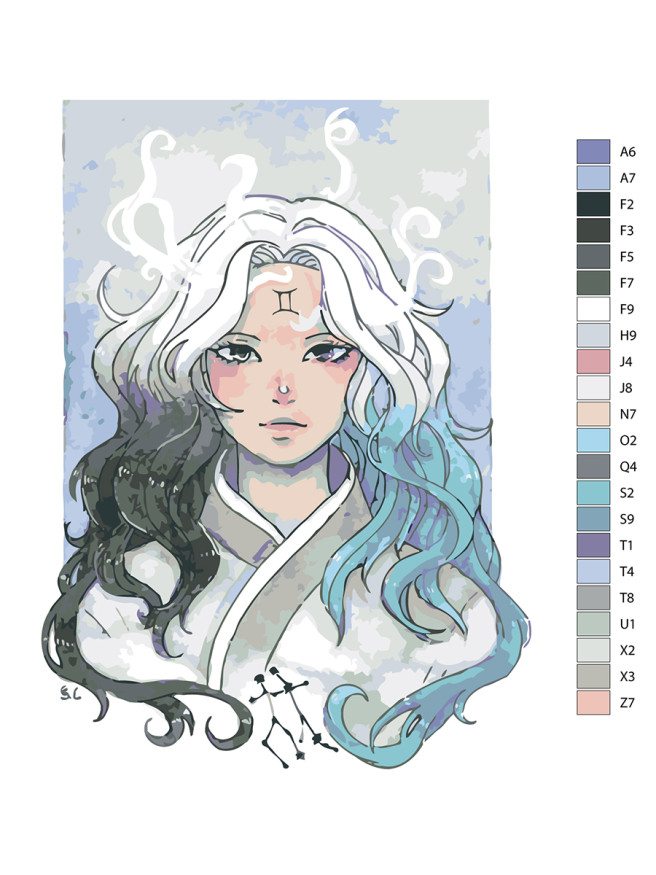 Raqamlar bo&amp;#039;yicha rasm &amp;quot;Chiroyli sarg&amp;#039;ish&amp;quot;