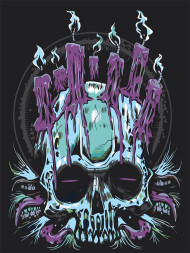 Raqamlar bo&#039;yicha rasm &quot;Bosh suyagi sham bilan&quot;