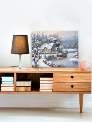 Raqamlar bo'yicha rasm "O'rmonda qish"