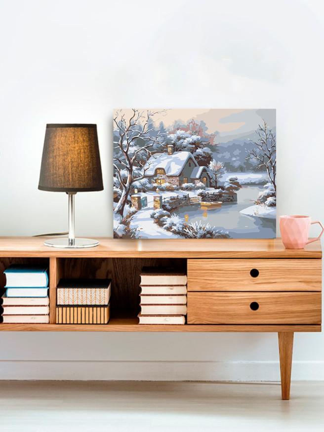 Raqamlar bo&amp;#039;yicha rasm &amp;quot;O&amp;#039;rmonda qish&amp;quot;