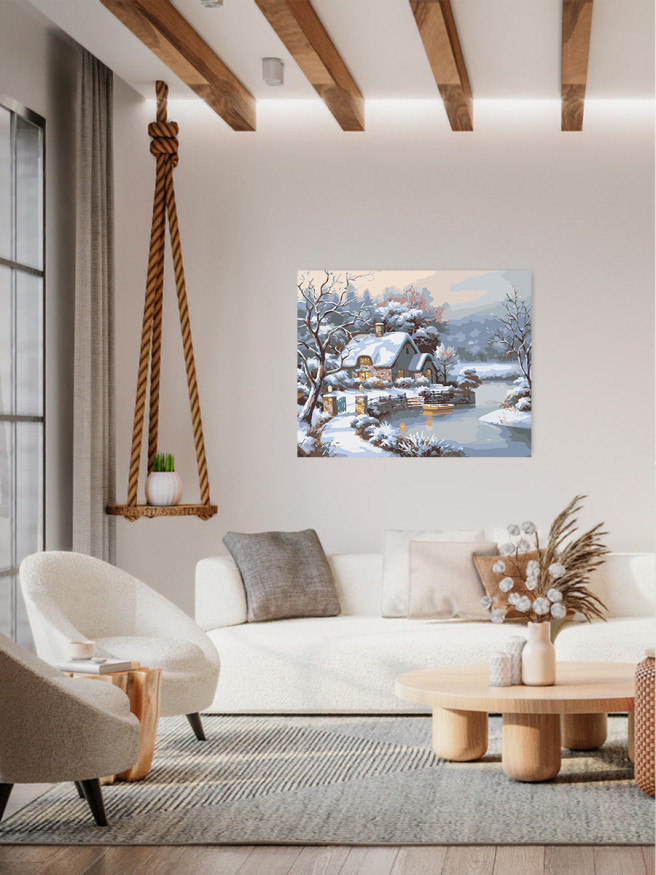 Raqamlar bo&amp;#039;yicha rasm &amp;quot;O&amp;#039;rmonda qish&amp;quot;