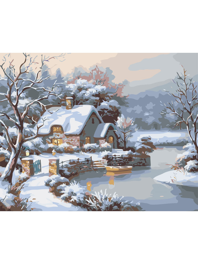 Raqamlar bo&amp;#039;yicha rasm &amp;quot;O&amp;#039;rmonda qish&amp;quot;