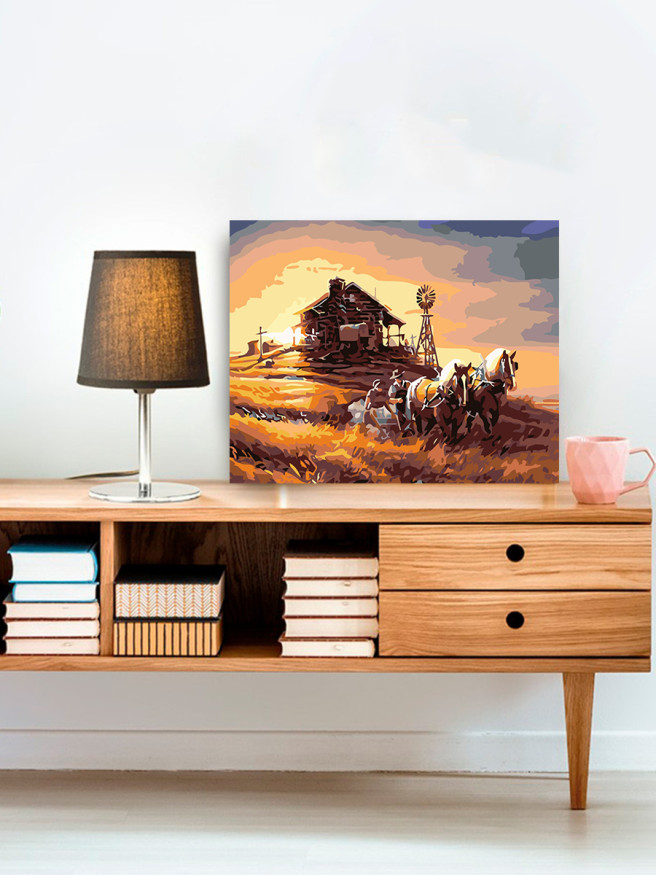 Картина по номерам &amp;quot;Деревня&amp;quot;