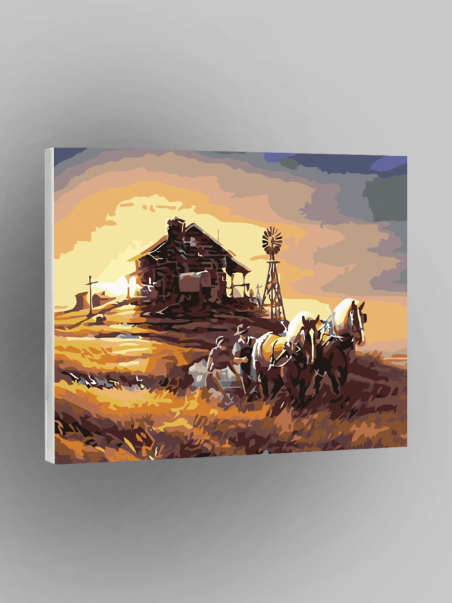 Картина по номерам &amp;quot;Деревня&amp;quot;