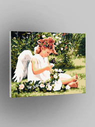 Картина по номерам &amp;quot;Ангелочек играет&amp;quot;