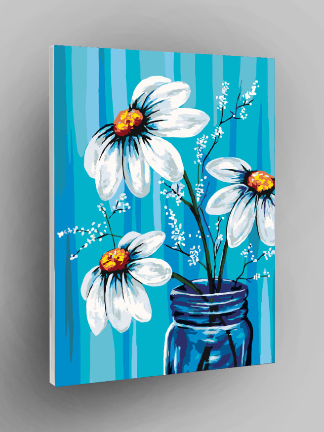 Картина по номерам &amp;quot;Ромашки в стакане&amp;quot;