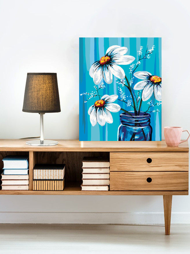 Картина по номерам &amp;quot;Ромашки в стакане&amp;quot;