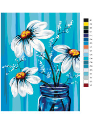 Картина по номерам &amp;quot;Ромашки в стакане&amp;quot;