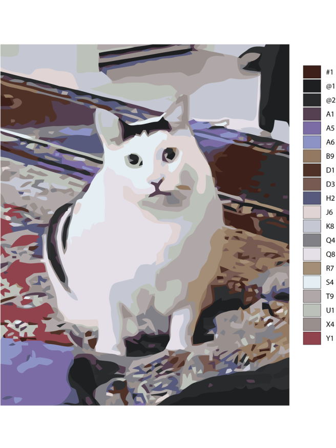 Raqamlar bo&amp;#039;yicha rasm &amp;quot;Miyovlayotgan mushuk mem Bender&amp;quot;