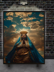 Holstga bosilgan poster &quot;Osmon nuri ostidagi muqaddasa&quot;