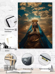 Holstga bosilgan poster &quot;Osmon nuri ostidagi muqaddasa&quot;