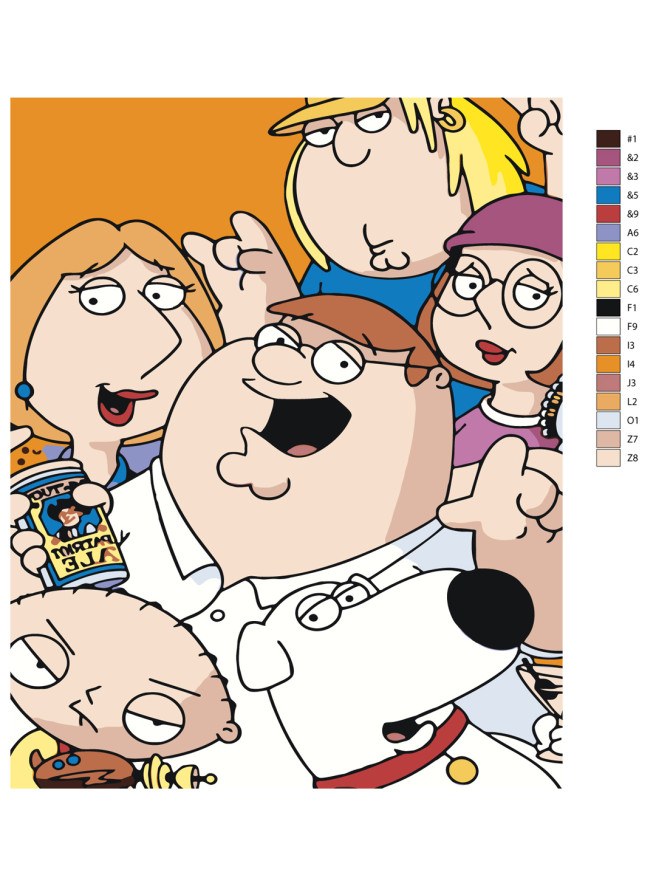 Raqamlar bo‘yicha rasm &amp;quot;Griffinlar&amp;quot;