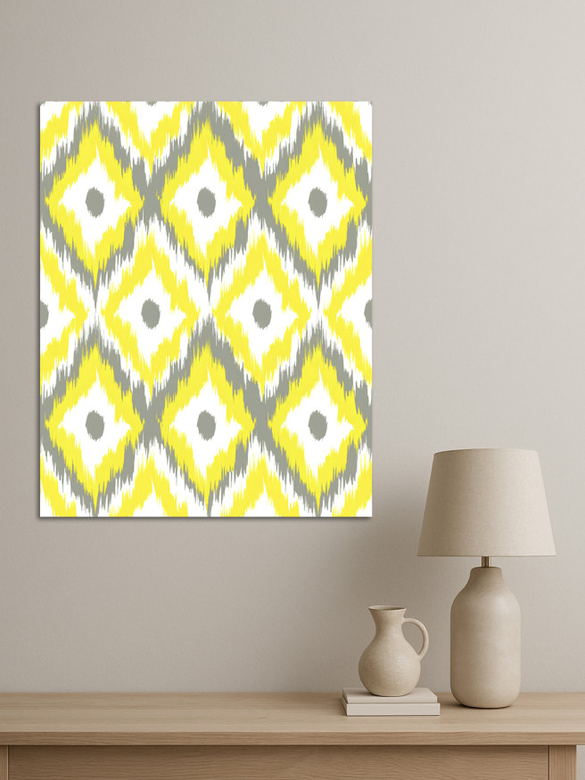 Holstga bosilgan poster &amp;quot;Sariq sharqona naqsh&amp;quot;