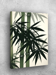 Holstga bosilgan poster &quot;Yashil bambuk poyalari&quot;