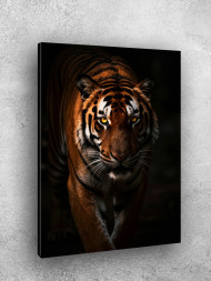 Holstga bosilgan poster "Qorong‘ulikdagi yo‘lbars"