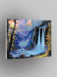 Raqamlar bo'yicha rasm "Jungliyada sharshara"