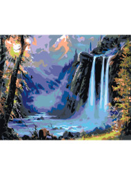 Raqamlar bo'yicha rasm "Jungliyada sharshara"