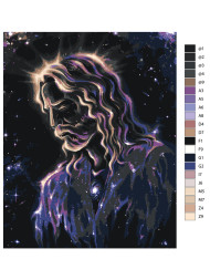 Raqamlar bo&#039;yicha rasm &quot;Insonning ruhi&quot;