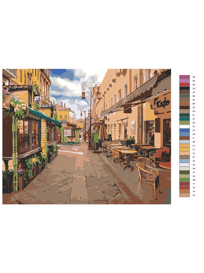 Картина по номерам &amp;quot;Уютное кафе&amp;quot;