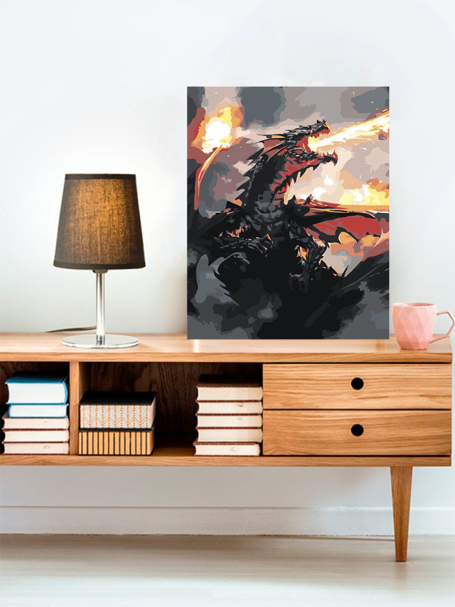 Raqamlar bo&amp;#039;yicha rasm &amp;quot;G&amp;#039;azablangan ajdaho&amp;quot;