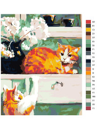 Картина по номерам &amp;quot;Рыжий котик&amp;quot;