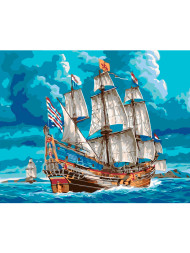 Картина по номерам &amp;quot;Корабль на бушующем море&amp;quot;