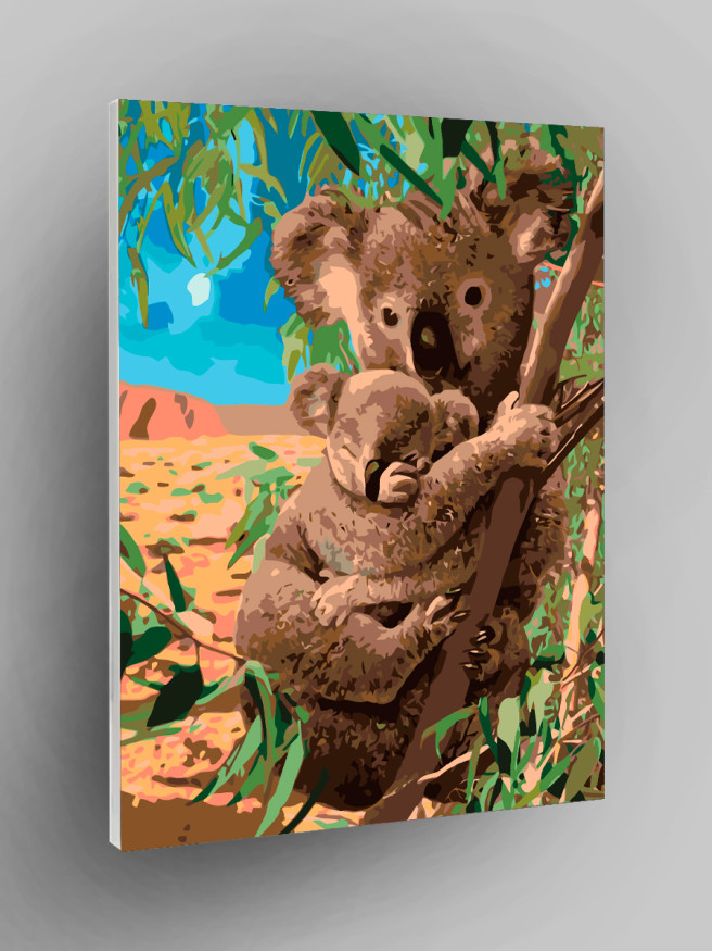 Raqamlar bo&amp;#039;yicha rasm &amp;quot;Koala va bolasi&amp;quot;