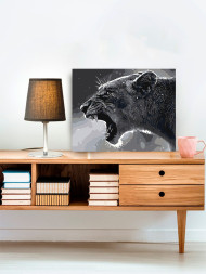 Raqamlar bo'yicha rasm "Yovuz sher"