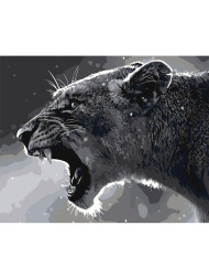 Raqamlar bo'yicha rasm "Yovuz sher"