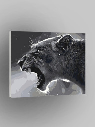 Raqamlar bo'yicha rasm "Yovuz sher"