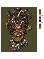 Raqamlar bo&#039;yicha rasm &quot;Kattalashgan yuz&quot;