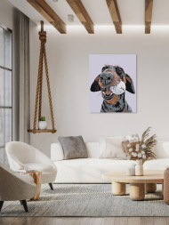 Raqamlar bo&#039;yicha rasm &quot;To&#039;p bilan it&quot;